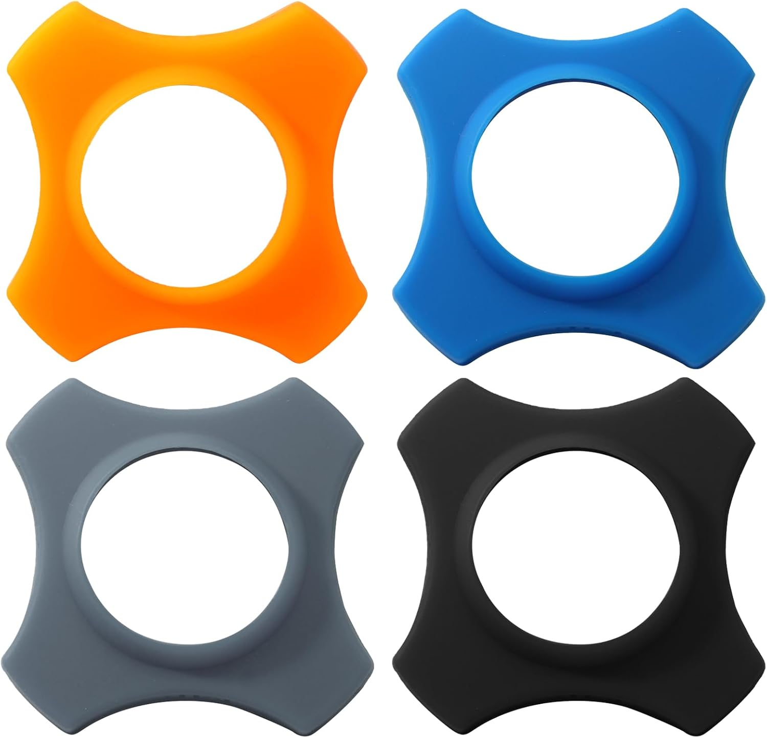 4 Pack Microphone Anti-Roll Rubber Rings - against Falling Slipping Sleeve for KTV Microphone - Multi Color