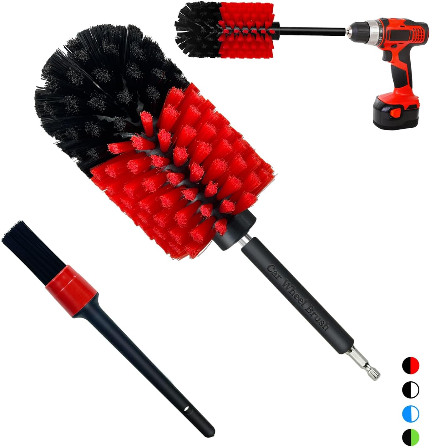 Kit de cepillos ruedas cepillo limpiador de ruedas de taladro suave sin rayones