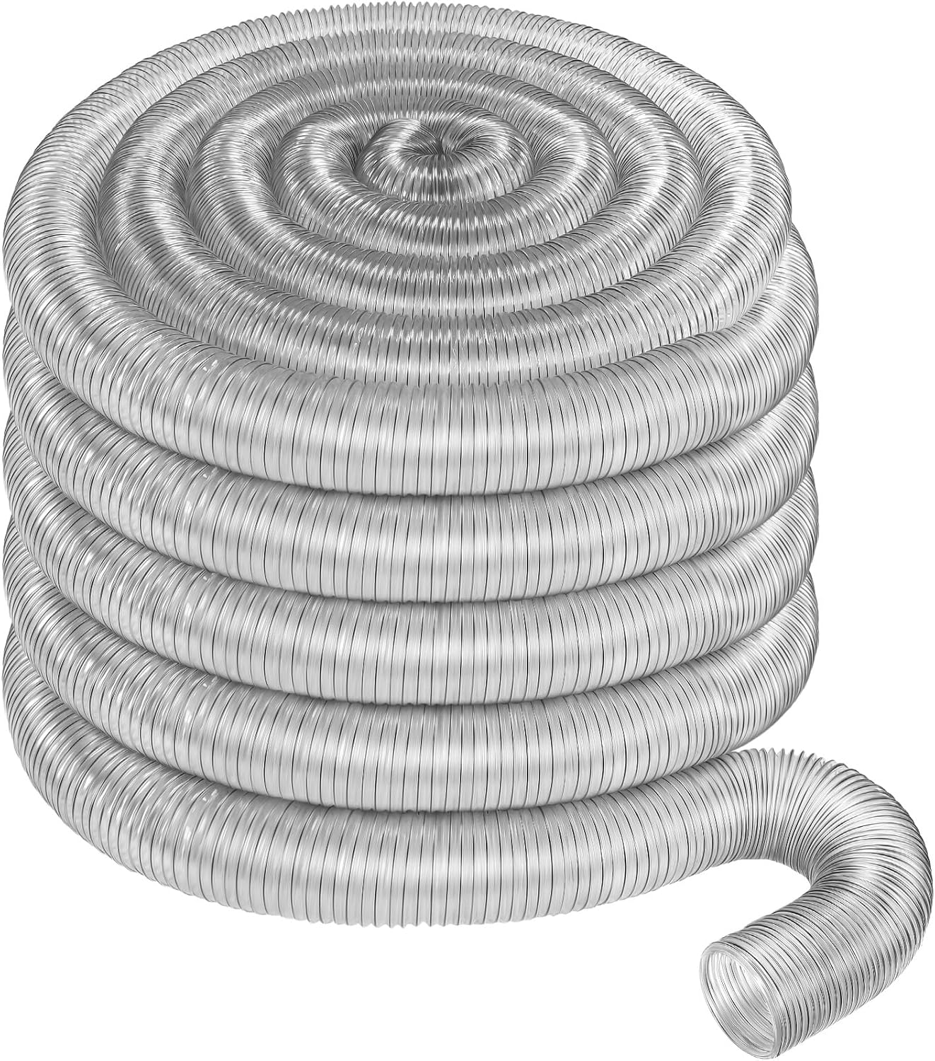 4 X 40' Flexible PVC Dust Collection Hose, Heavy Duty Dust Debris, Fume Collection Puncture Resistant Clear Vacuum Hose