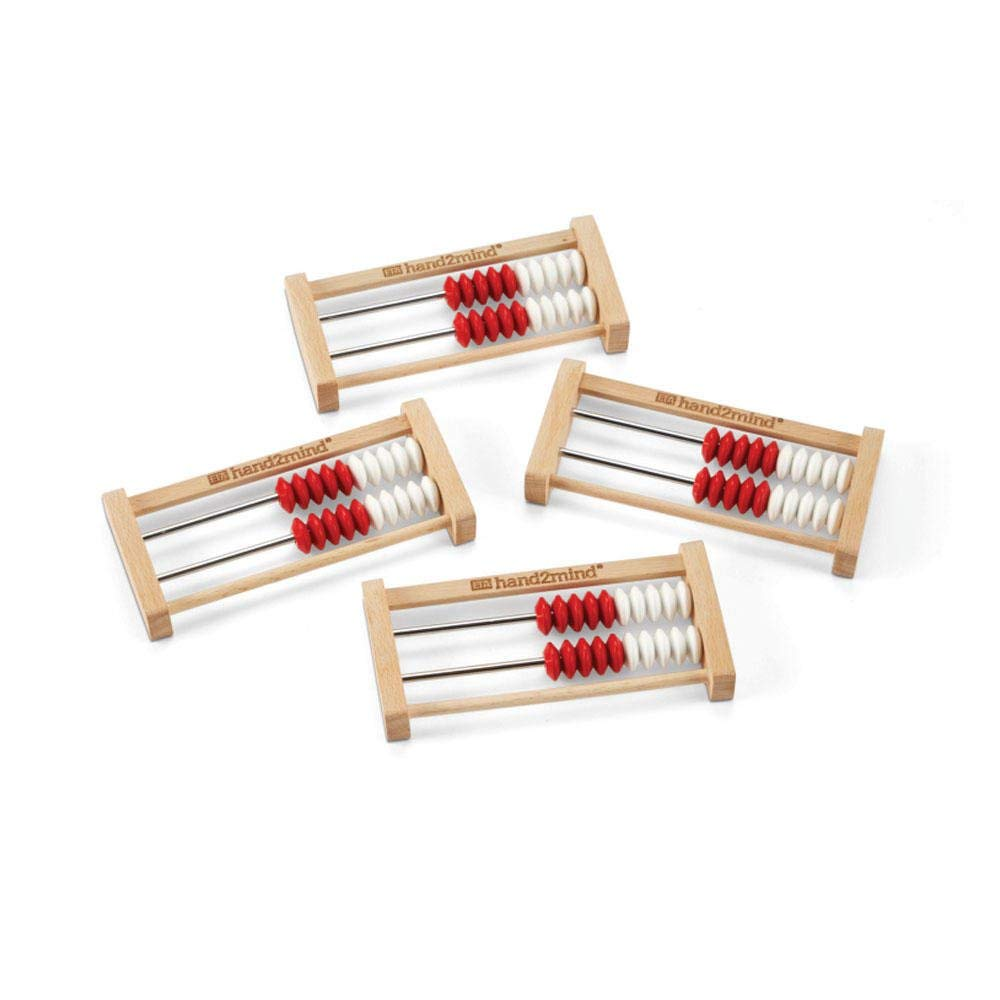 20-Bead Wooden Rekenrek Abacus for Kids Math Counting Learning Homeschool Set New