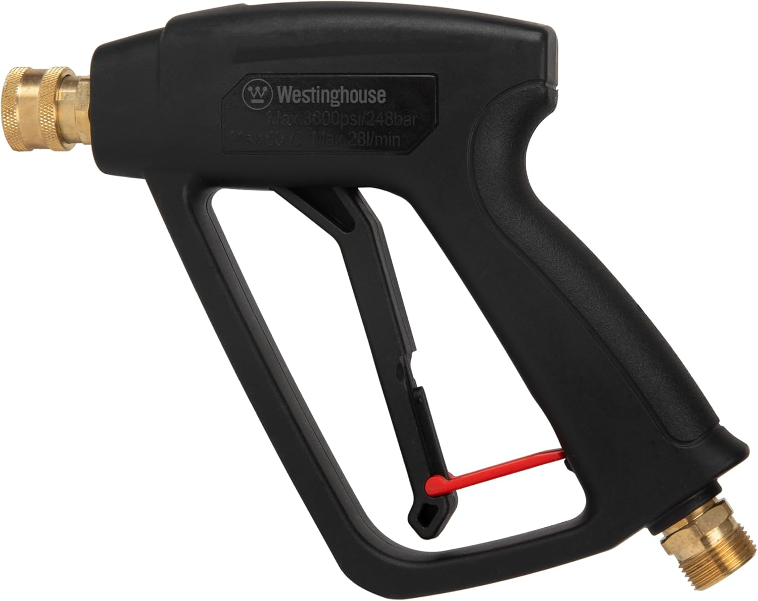 Short Pressure Washer Gun - 3600 Max PSI, M22 Connector - for Gas and Electric Pressure Washers