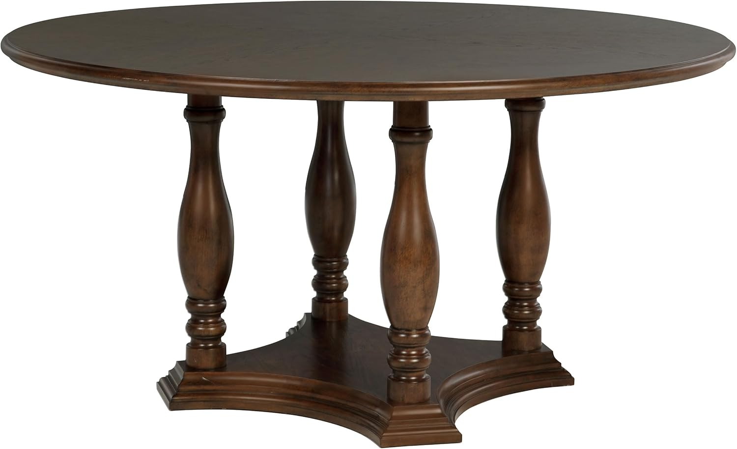 Coaster Home Furnishings Landon 60-Inch round Wood Pedestal Dining Table Rich Brown