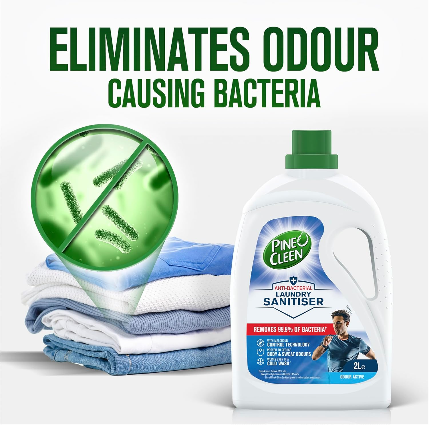 Pine O Cleen Laundry Sanitiser, Odour Active, 2L - Picture 6 of 14