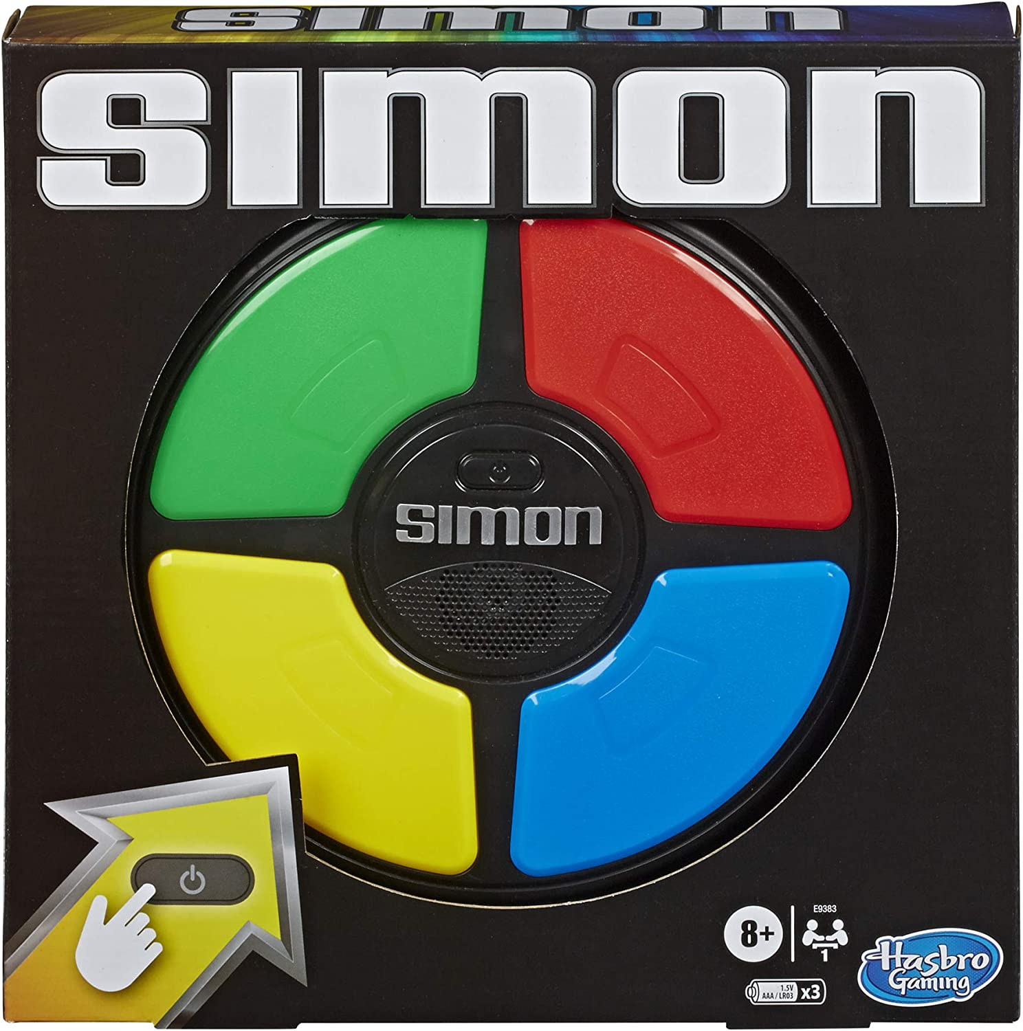 Hasbro Gaming Simon Handheld Electronic Memory Game with Lights and Sounds for Kids Ages 8 and Up
