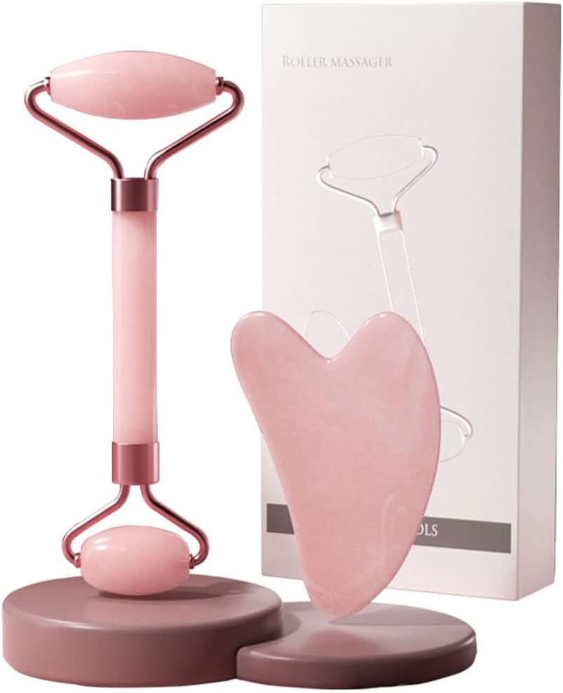 Jade Roller and Gua Sha Set, Face Eyes Neck Face Massager For Skin, for Eye P... - Picture 8 of 13