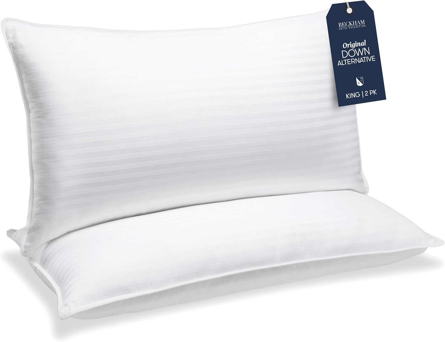 Bed Pillows King Size Set of 2 - Down Alternative Bedding Gel Cooling Big Pillow for Back, Stomach or Side Sleepers