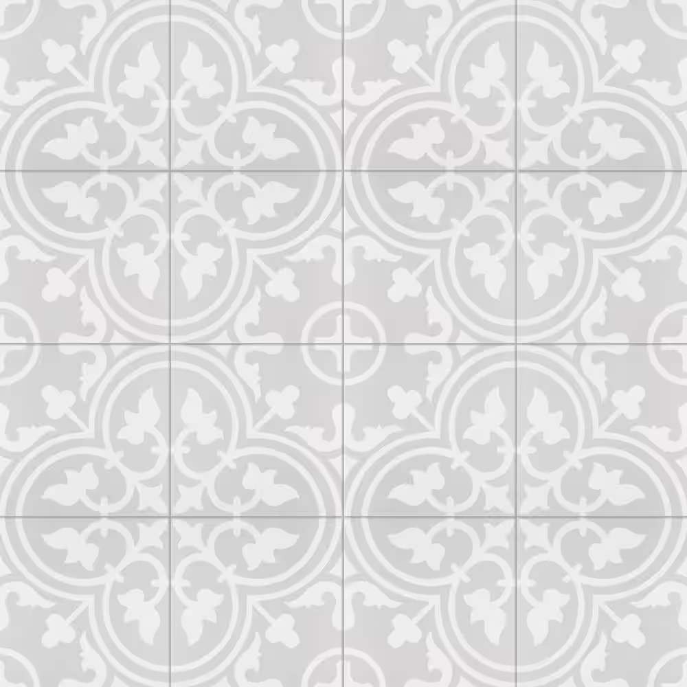 Arte Soft Grey 9-3/4 In. X 9-3/4 In. Porcelain Floor and Wall Tile (10.88 Sq. Ft./Case)