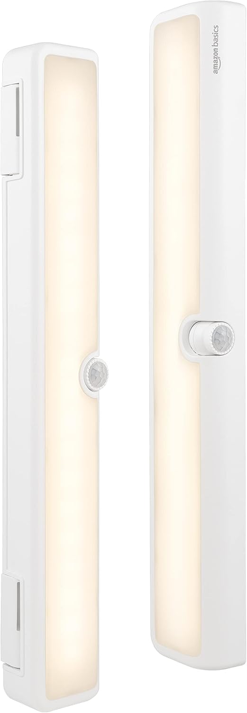 LED Usb/Battery Operated Light Bar, Swivel Motion Sensor, Stick on Lights, 250 Lumens, 12 Inches, under Cabinet Lighting, Closet, Kitchen, 2 Pack, White