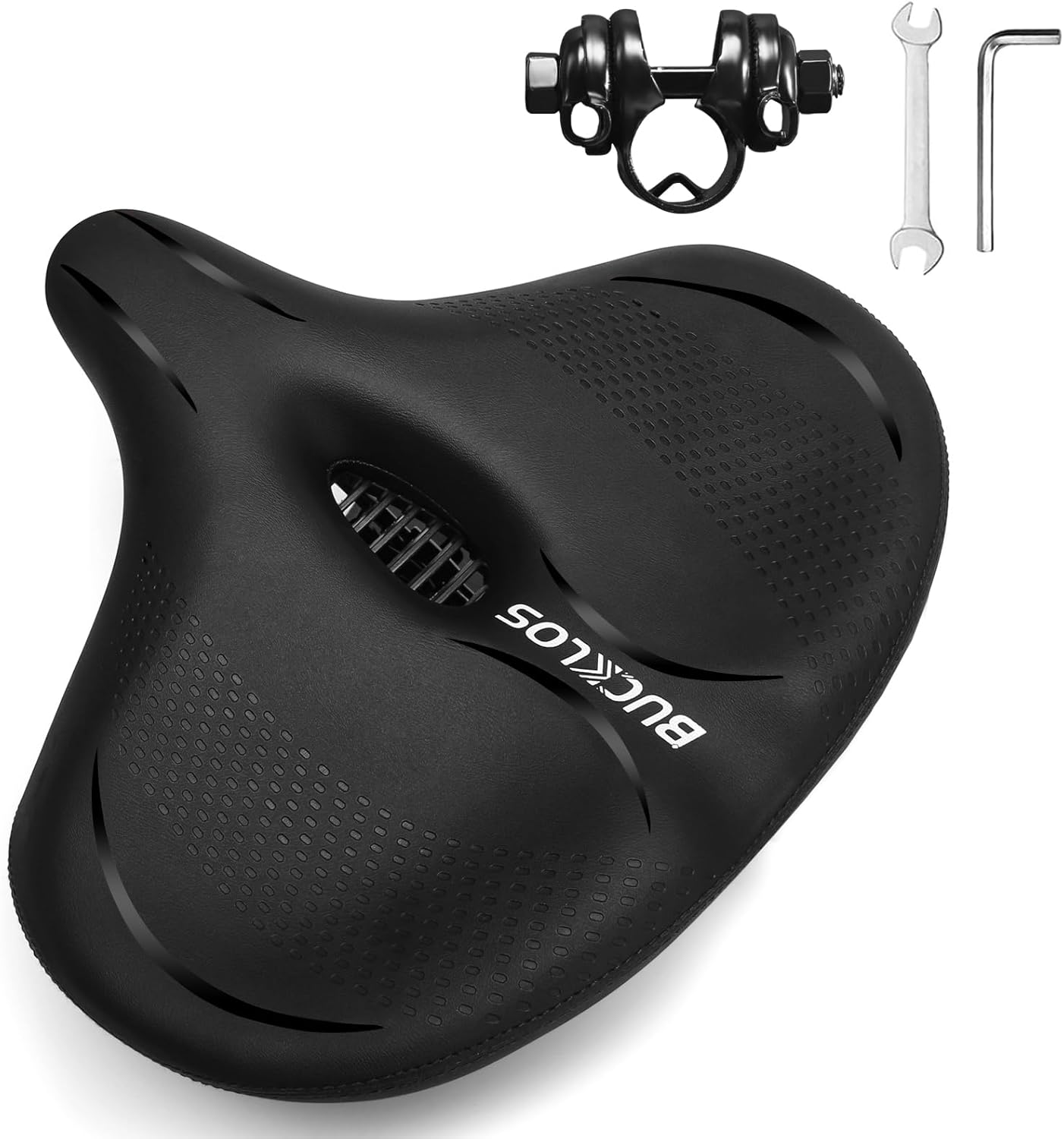 womens wide bicycle seat Mountain Road Bike Saddle, Shock Absorbing and Breathable Women’s Comfort Saddle With Supportive Cushioning This women’s comfort saddle is built for upright and recreational riding Bike Seat Noseless Wide Bicycle