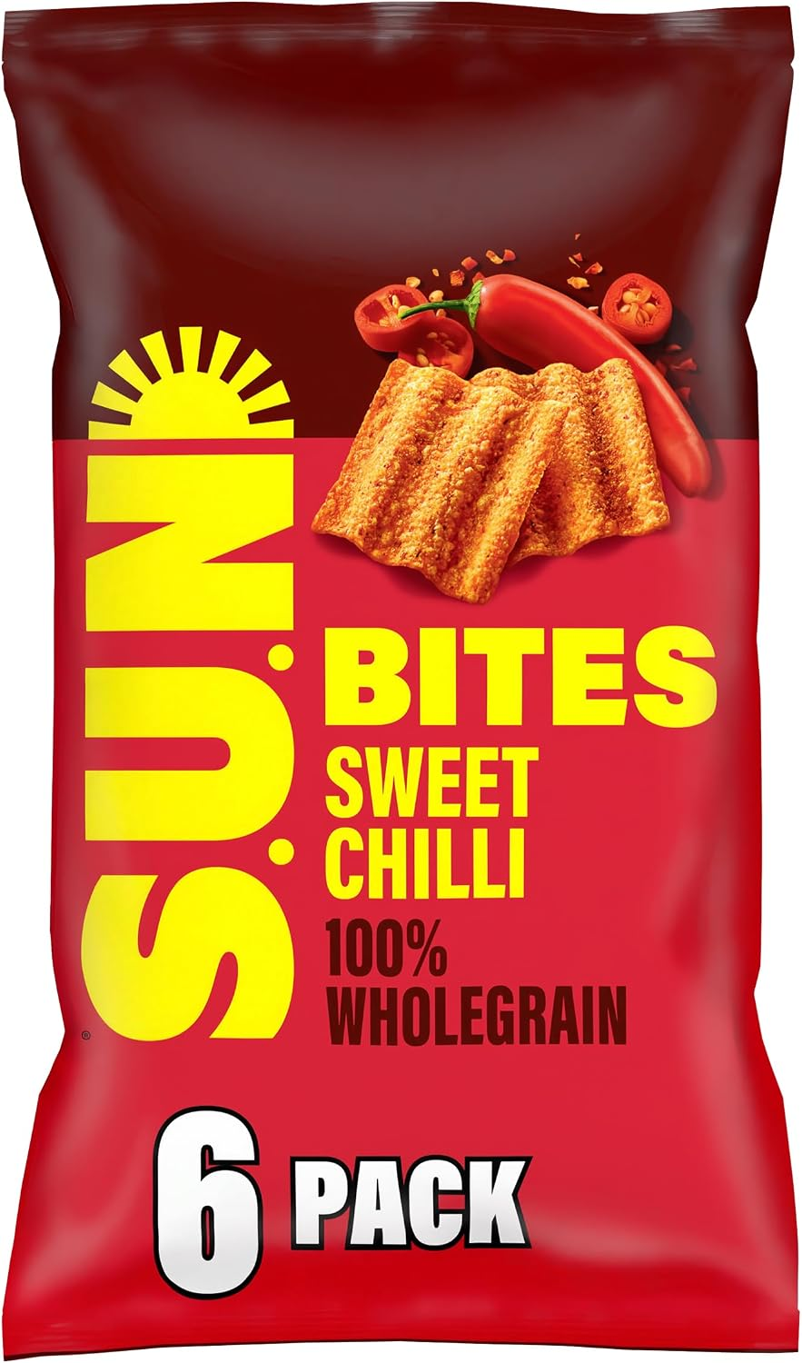 Sunbites Sun Ripened Sweet Chilli Multipack Snacks Crisps 6x25g
