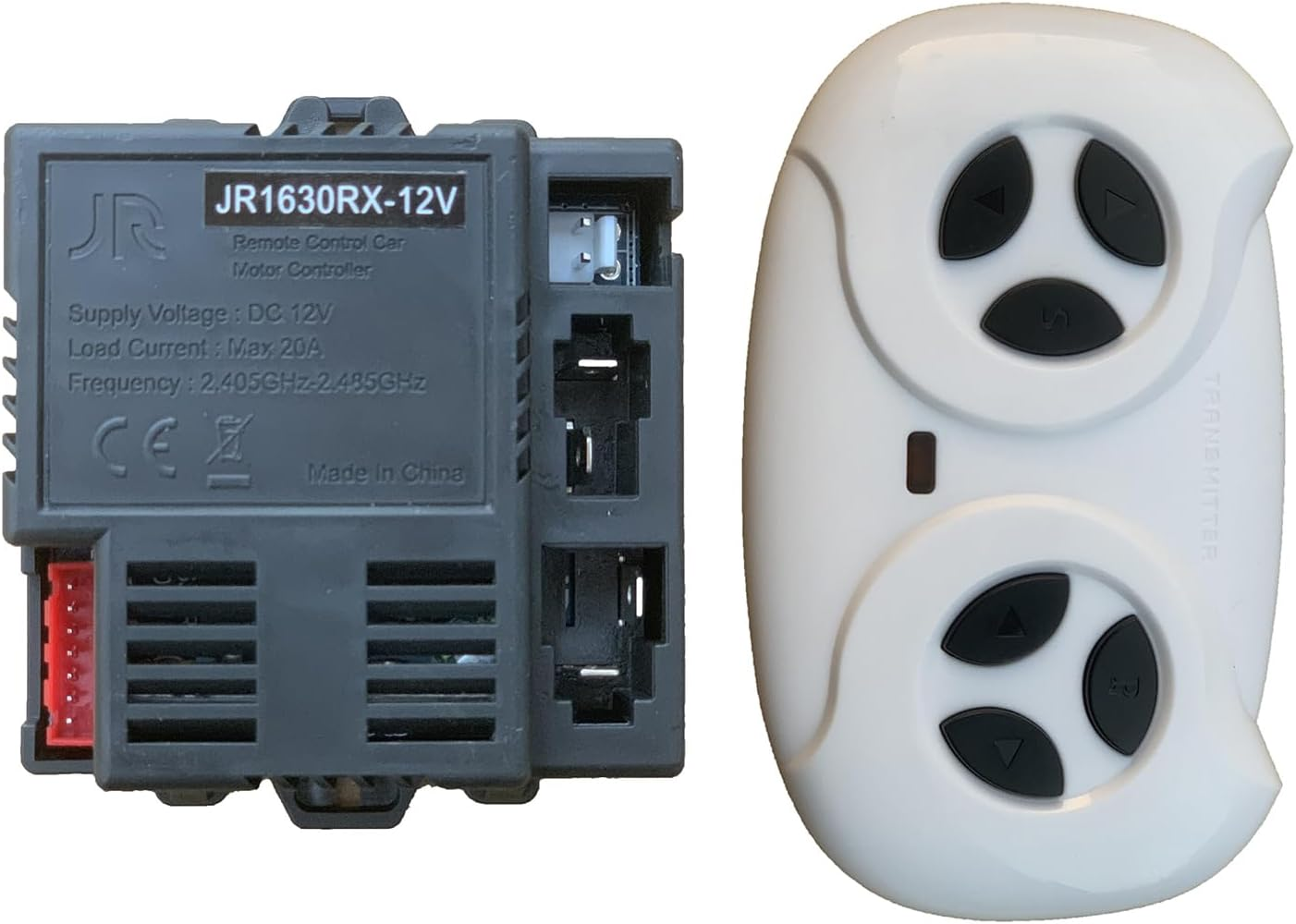 JR1630RX 12V 2.4G Remote Control and Receiver, for Kids Ride on Toys, 12V Control Box Motherboard Accessories Ride on Car Replacement Parts
