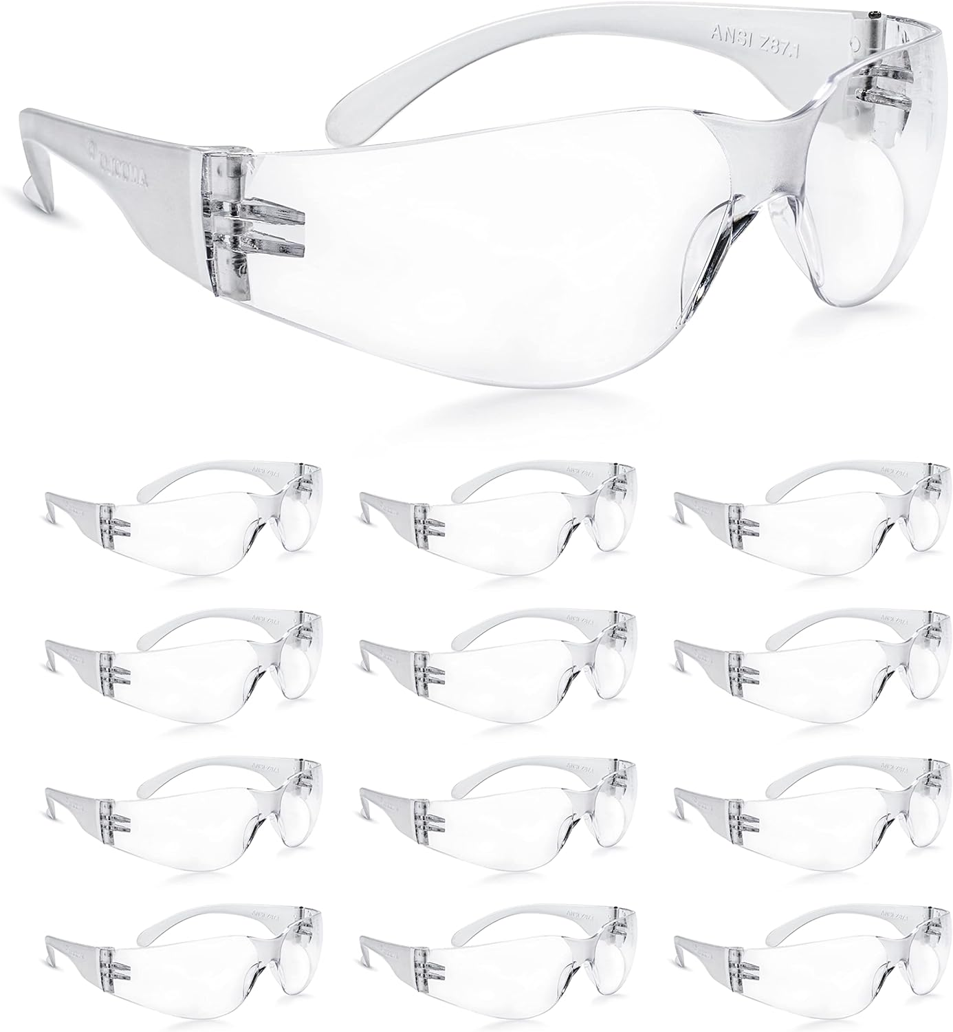 Lentes Seguridad Transparentes 24 Pack ANSI Z87.1 Gafas Proteccion Trabajo Lux