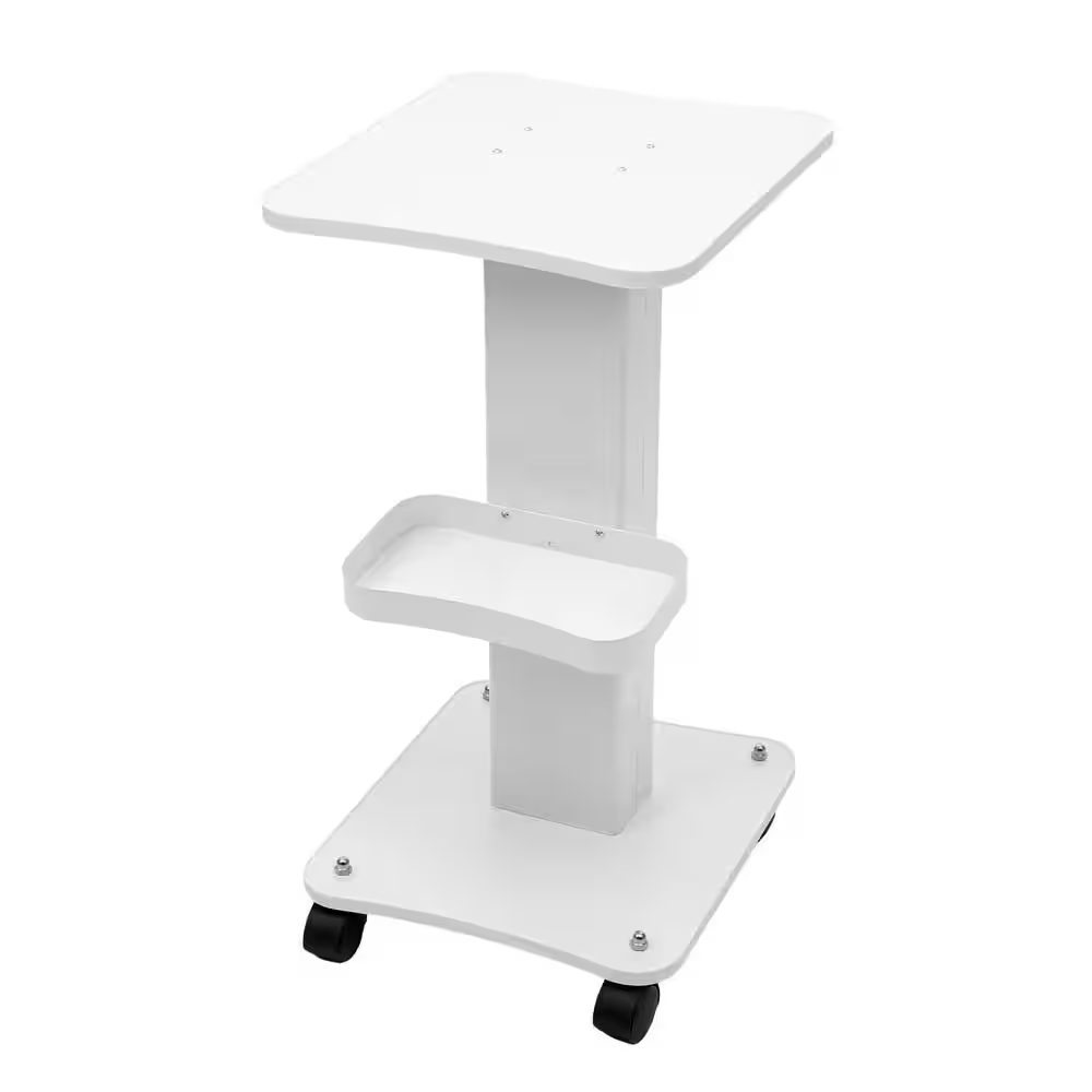 Metal ABS Salon Spa Equipment Beauty Trolley Rolling Cart 4-Wheeled