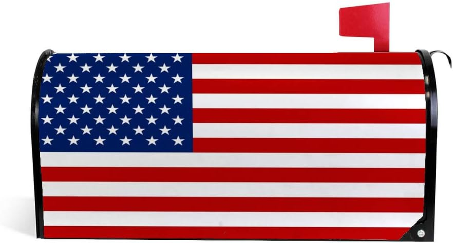 USA Flag Magnetic Mailbox Covers Post Letter Box Cover 21×18 Inch Mailbox Wraps