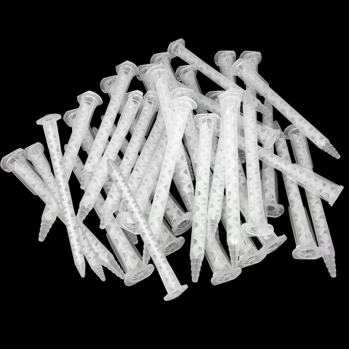 Epoxy Tubes Static Mixer Nozzle Mixing Tip for 50Ml Adhesive Applicator Cartridges(1:1 Ratio,50Pieces)