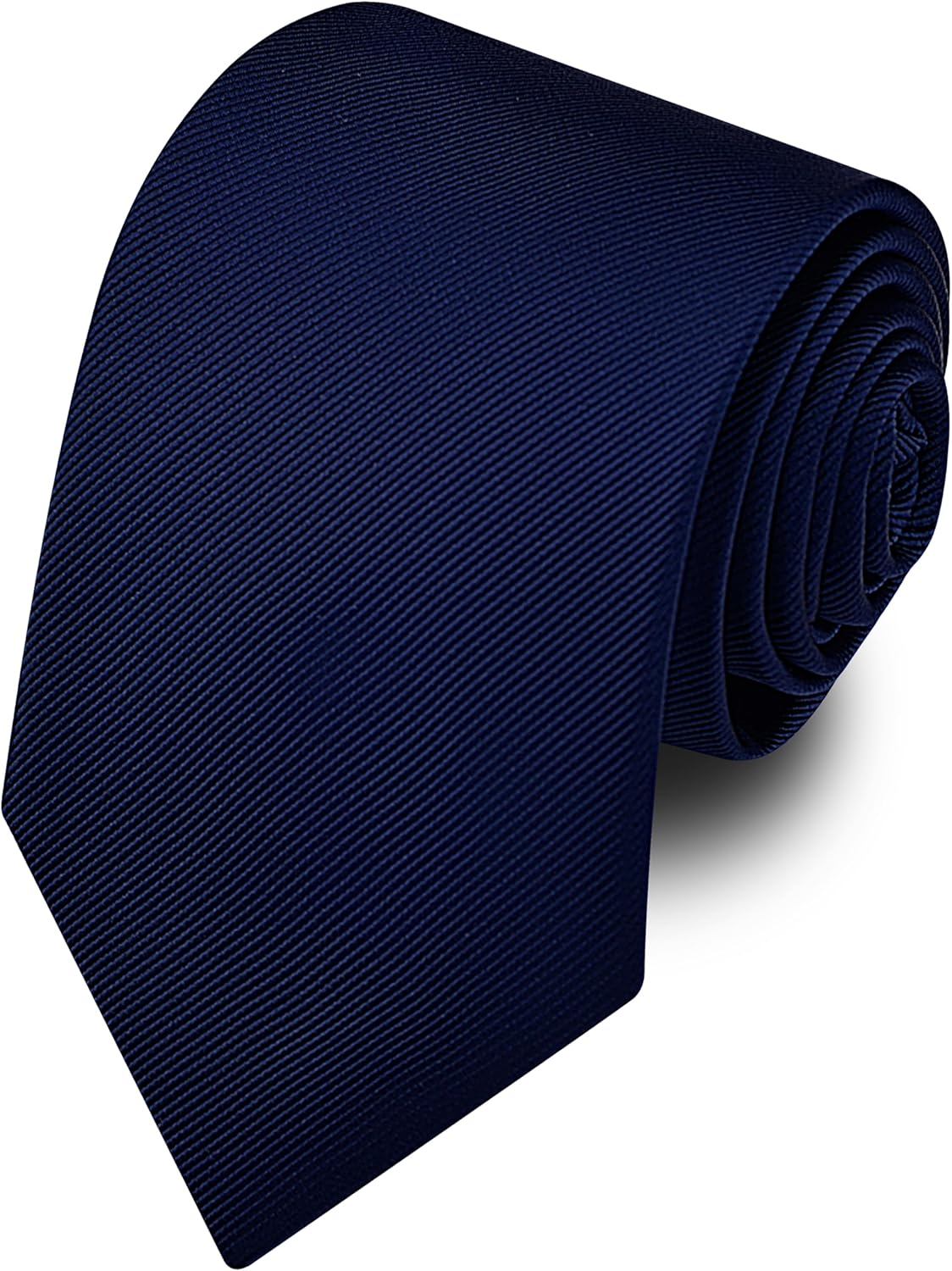 63'' XL Tie Mens Extra Long Solid Woven Necktie for Men Big and Tall Navy Blue