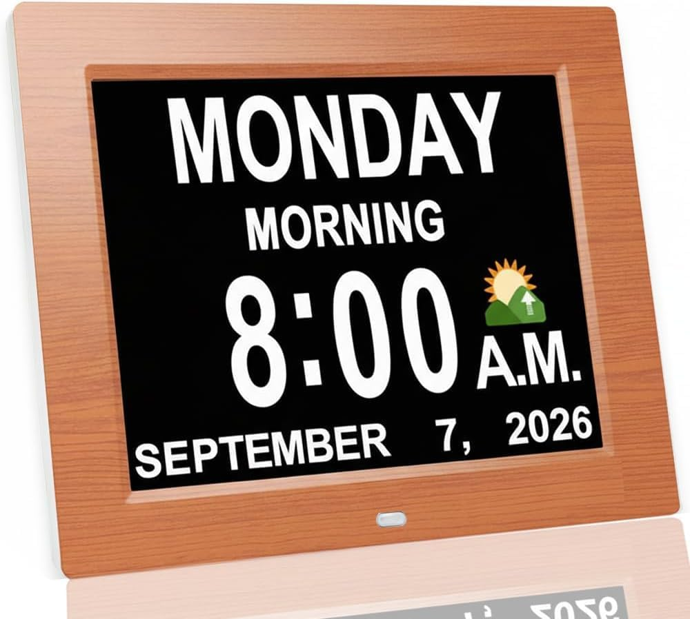 New 2026 Digital Calendar Alarm Day Clock - with 8