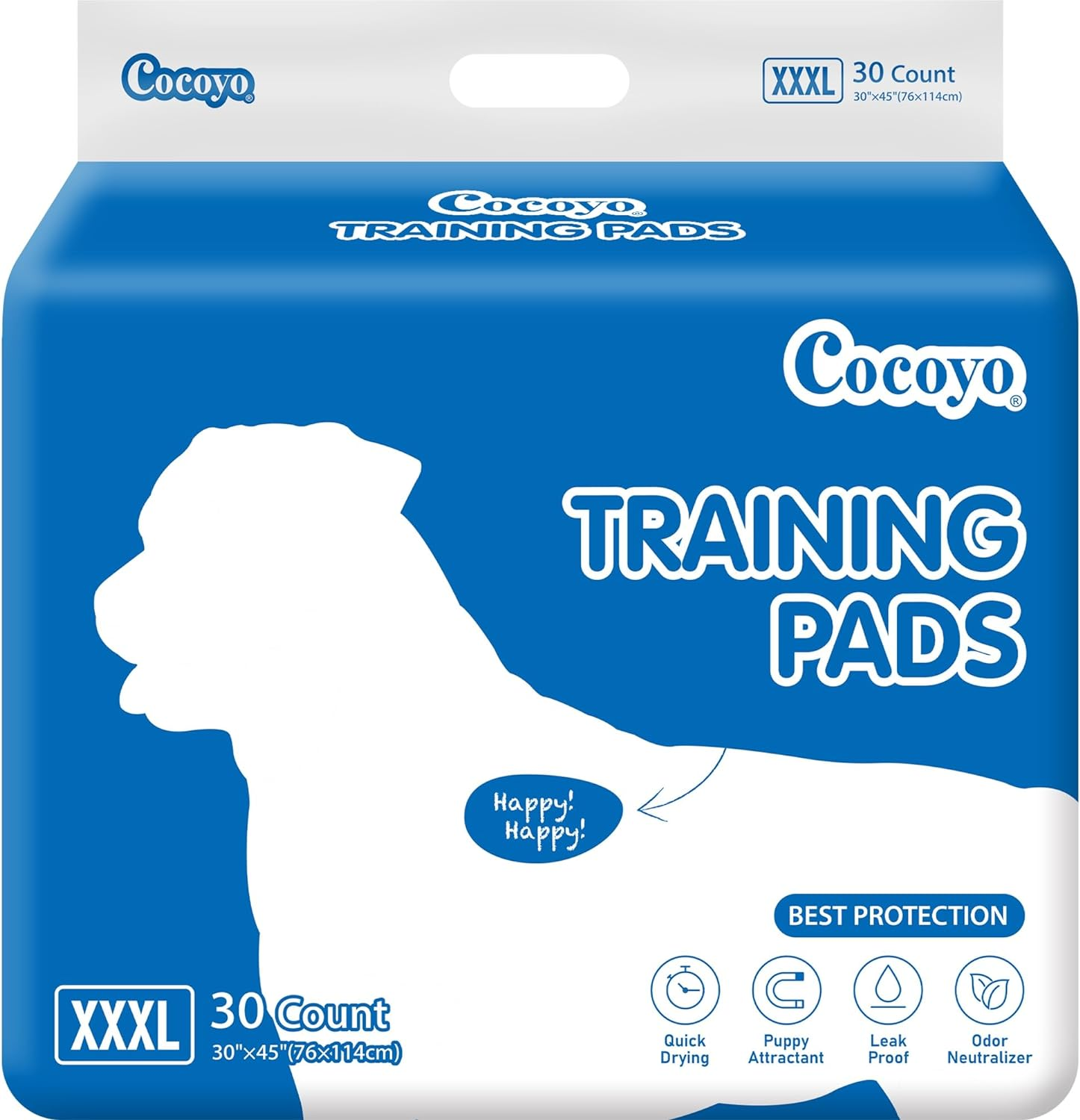 Best Value Dog Training Pads  Size | Dog Pee Pads XXXL Size | Super Absorbent Puppy Pads (30