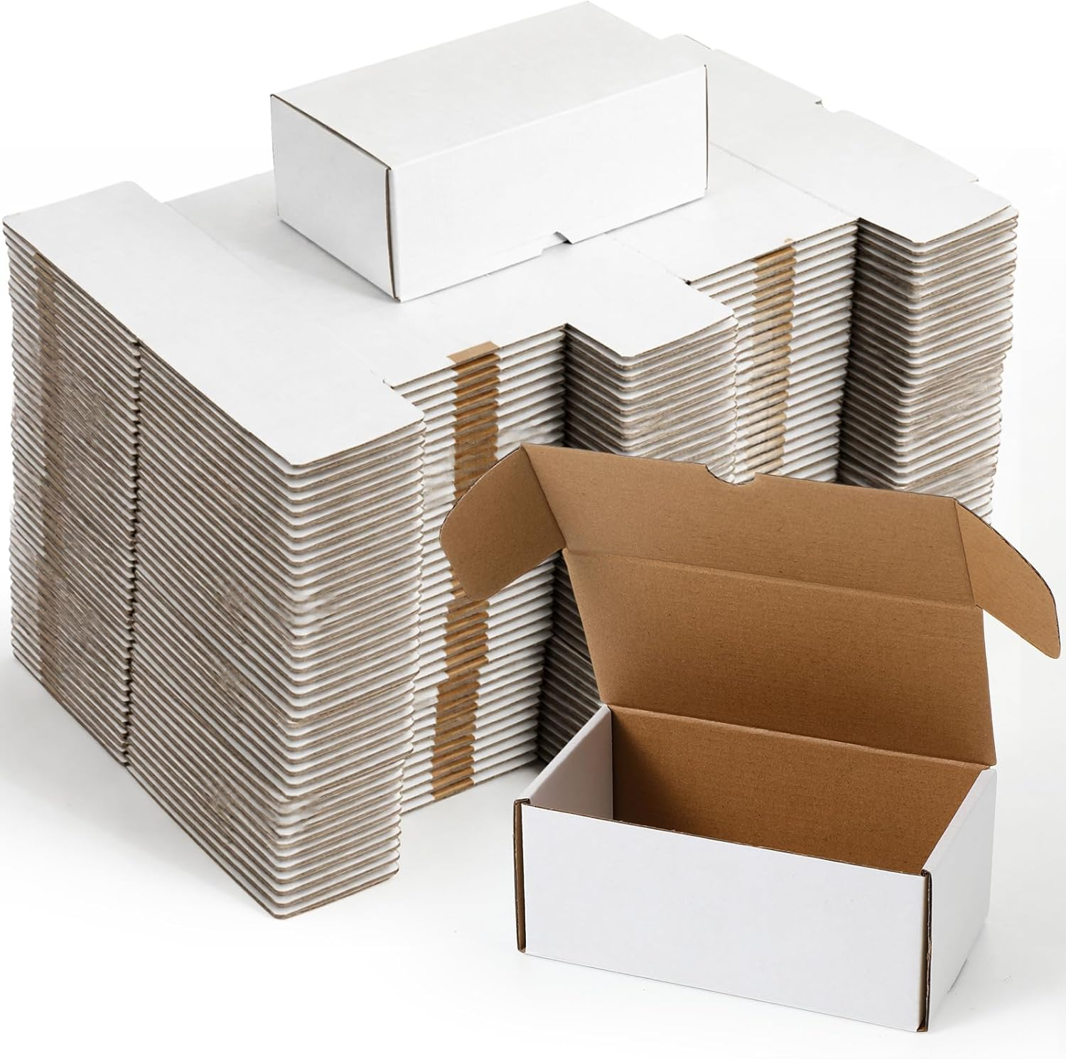 40 Pcs 400 Count Trading Card Storage Box Cardboard Baseball Card Storage Box Collectible Cases for Sports Gaming Cardboard Game Collecting Holder Supplies (White)