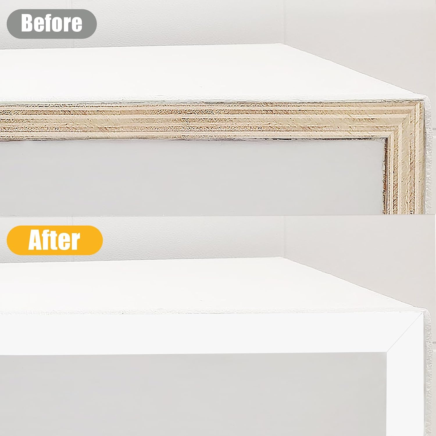 White Self-Adhesive Veneer Edging Strip,Furniture Edge Banding Trim,Kitchen W... - Picture 8 of 14