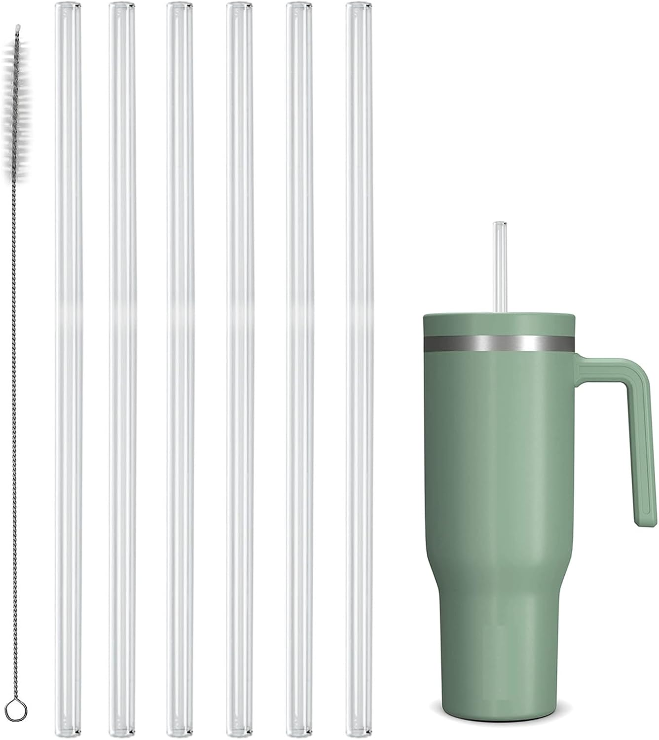 MLKSI Straw Replacement for Hydrapeak Voyager 40 Oz Tumbler with Handle, 6 Pack