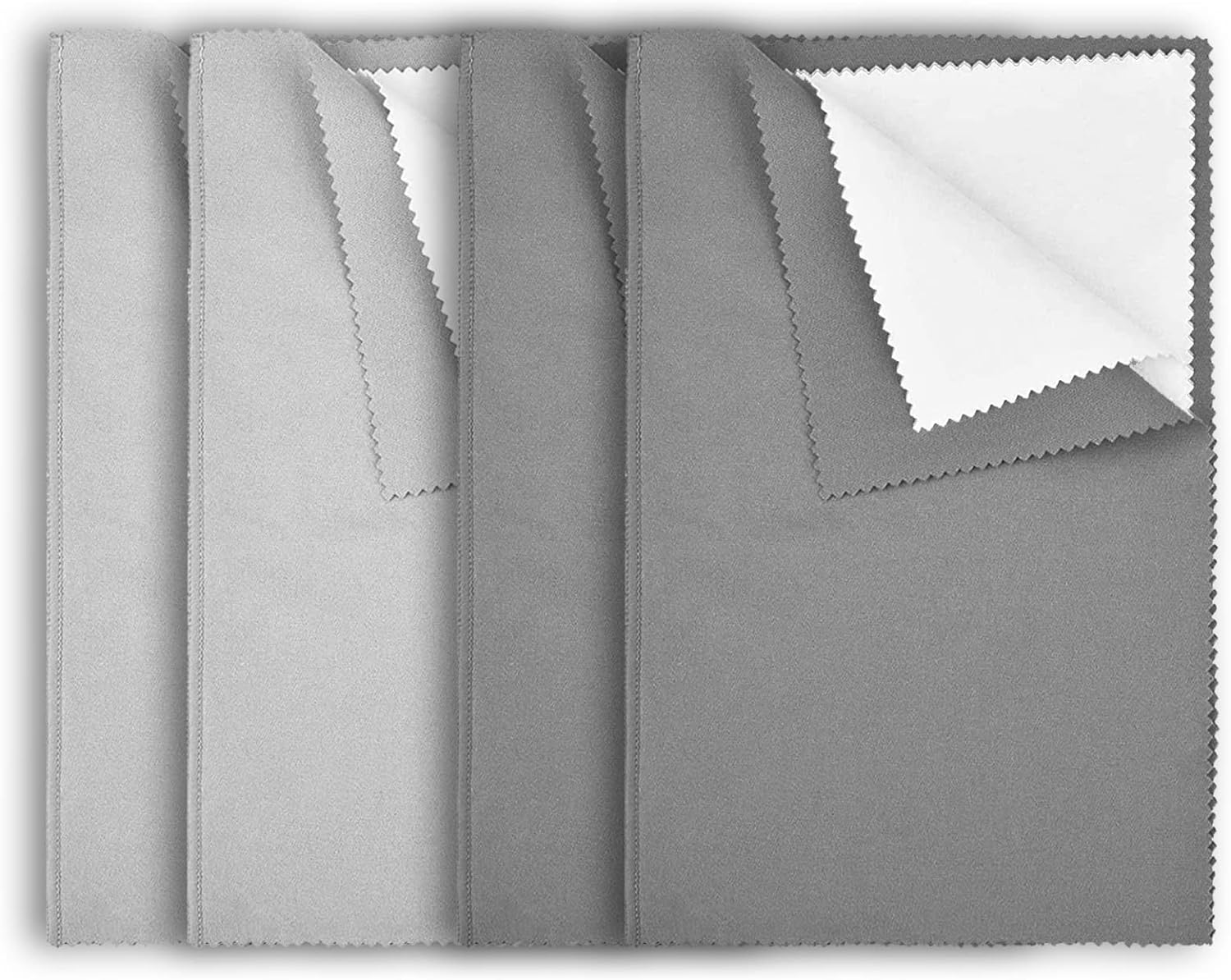 4Pcs Silver Polishing Cloth Large Jewelry Cleaning Cloths,Multi-Layer Double-Sided Jewelry Cleaning Cloth for Gold,Sterling Silver, Platinum, Silver Jewelry Cleaner Tarnish Remove