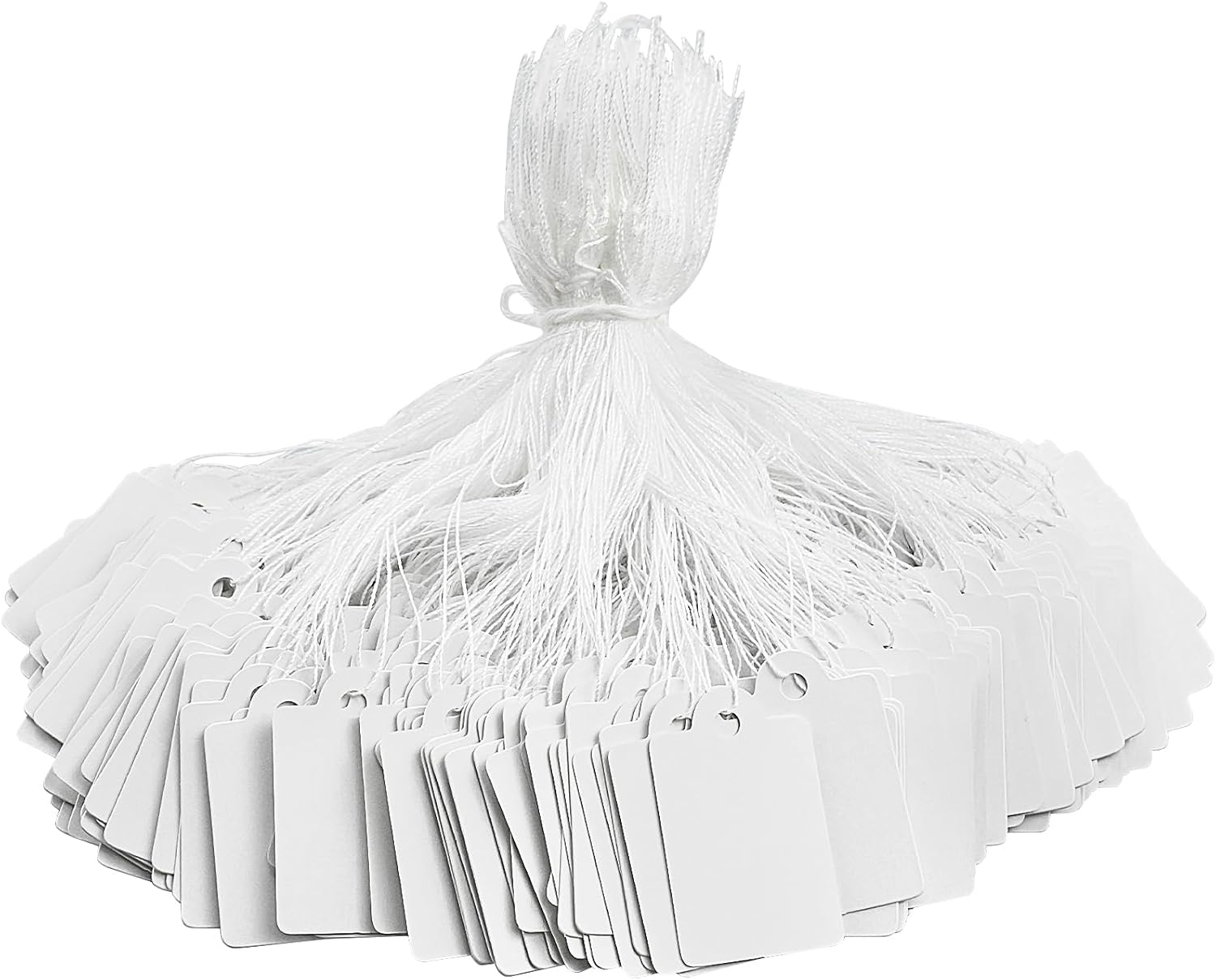 600 Pack White Price Tags with String Attached Writable Display Labels White Price Gift Tags for Gift Wrapping, Jewelry, Clothing, 1.38 X 0.87 Inches