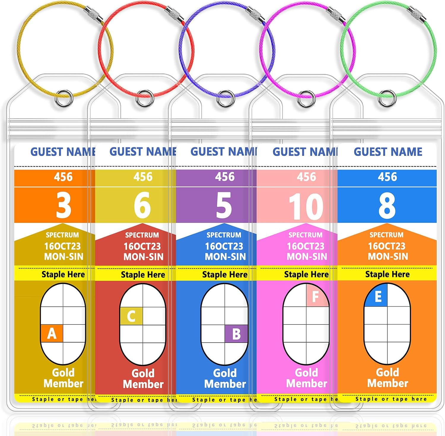 5 Pack Royal Caribbean Luggage Tag Holders，Clear Cruise Luggage Tagsfor Royal Caribbean & Celebrity Cruise，Cruise Luggage Tags, 2025 & 2026（7.5X2.75In）