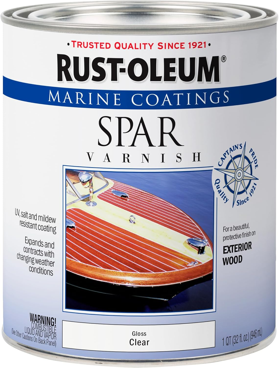 207008 Marine Spar Varnish, Quart, Gloss Clear | eBay