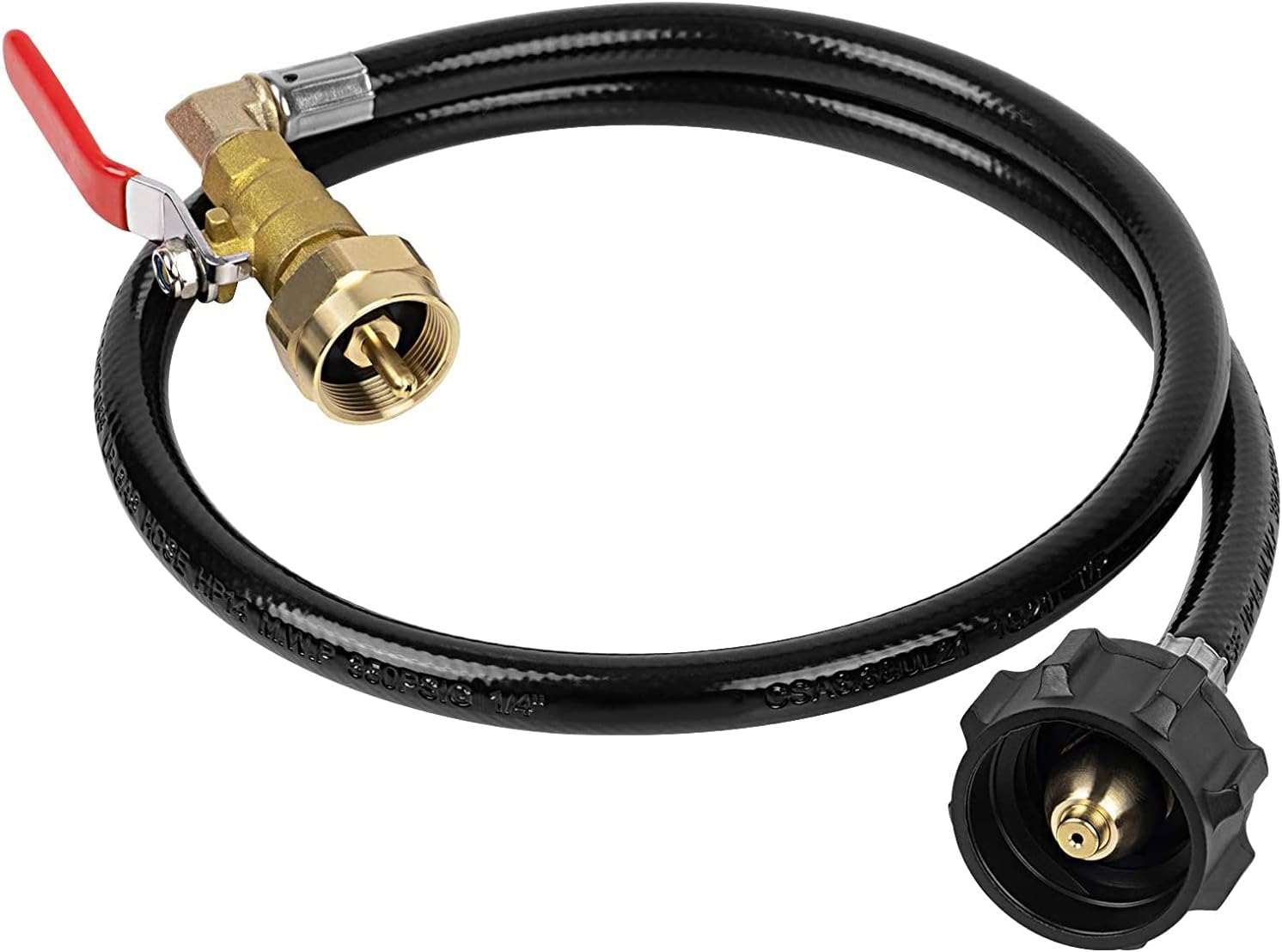 1lb Propane Tank Refill Adapter Kit, 3ft Hose with Safety Shutoff Valve | Easily Fill 1lb Bottles from 20lb Tank