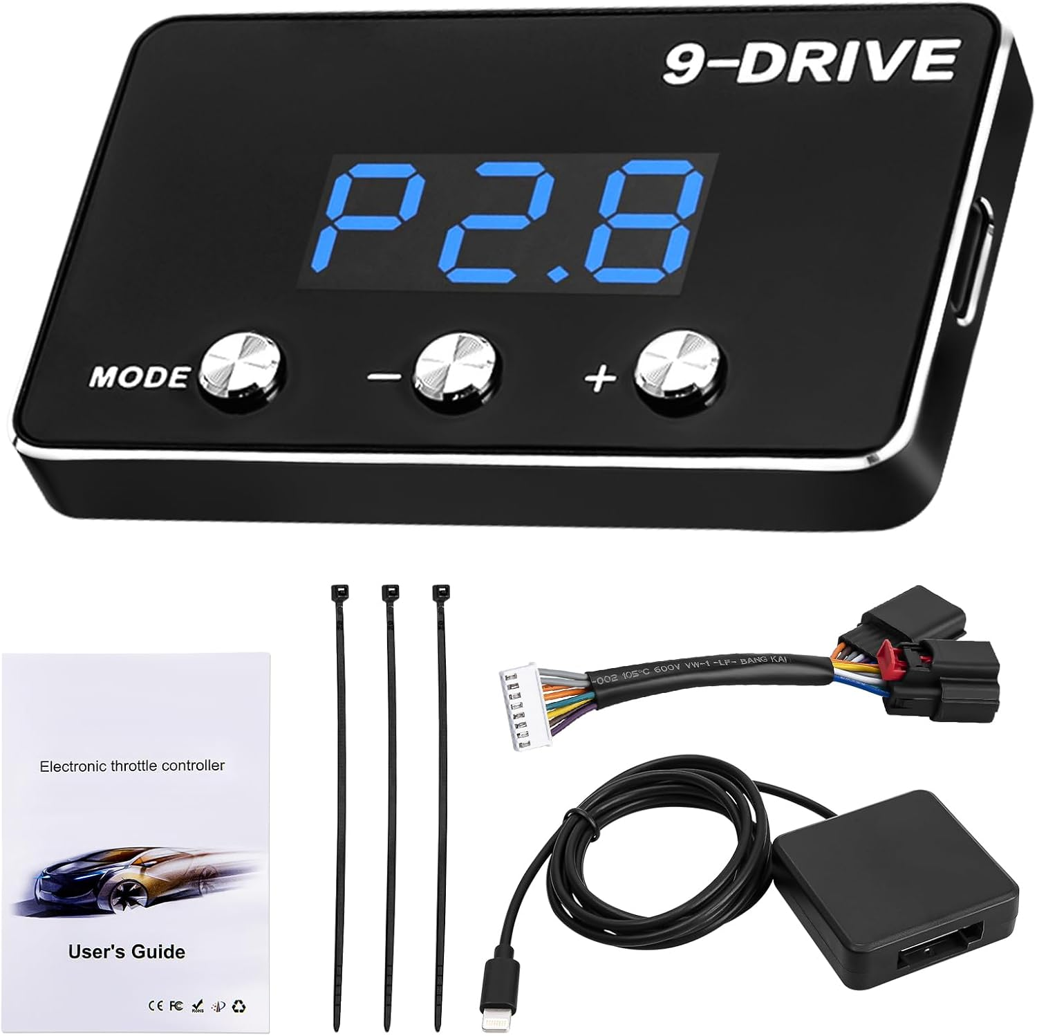 Throttle Response Controller 9 Drive Mode, 9 Drive Throttle Controller Automotive Electronic Acceleration Controller Compatible with Dodge Challenger Ram Cherokee KK Wrangler JK Maserati Ghibli