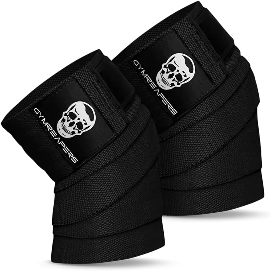 Knee Wraps for Squats and Powerlifting 72 Inch Compression Wraps with Strap for Men & Women Weightlifting Support