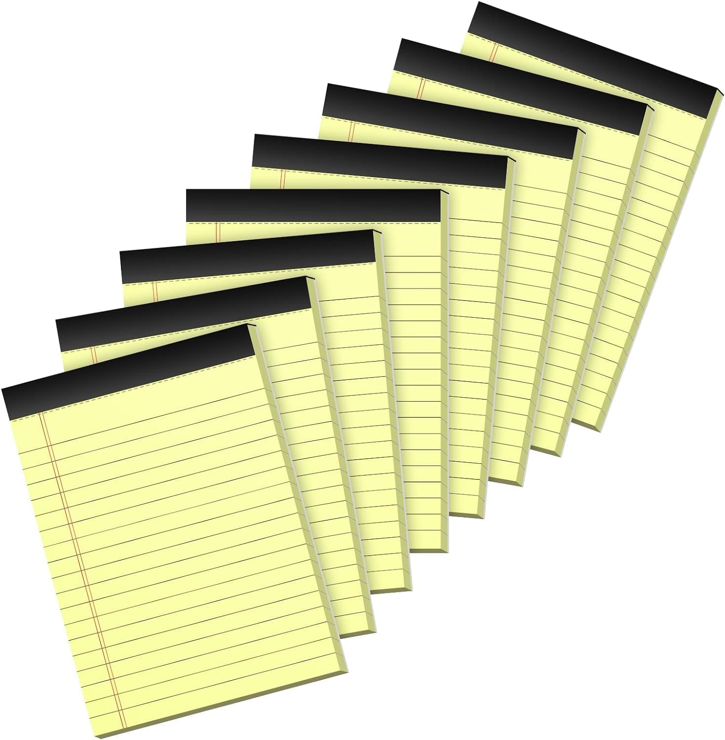 Narrow Ruled Yellow Legal Pads, 4x6 Inch, 8 Pack, 30 Sheets Each