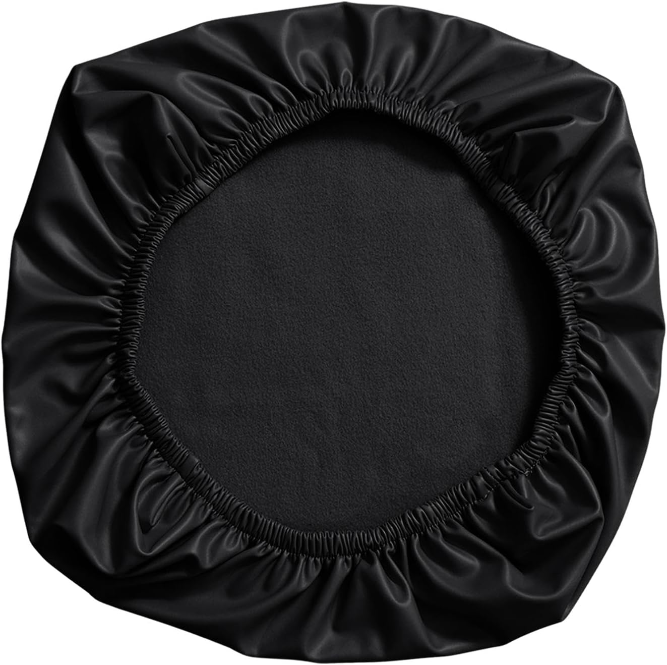 Waterproof Office Desk Chair Seat Cover, PU Leather Chair Covers, Stretchable Rotating Computer Chair Slipcovers Protector, Removable Washable Chair Covers, Black