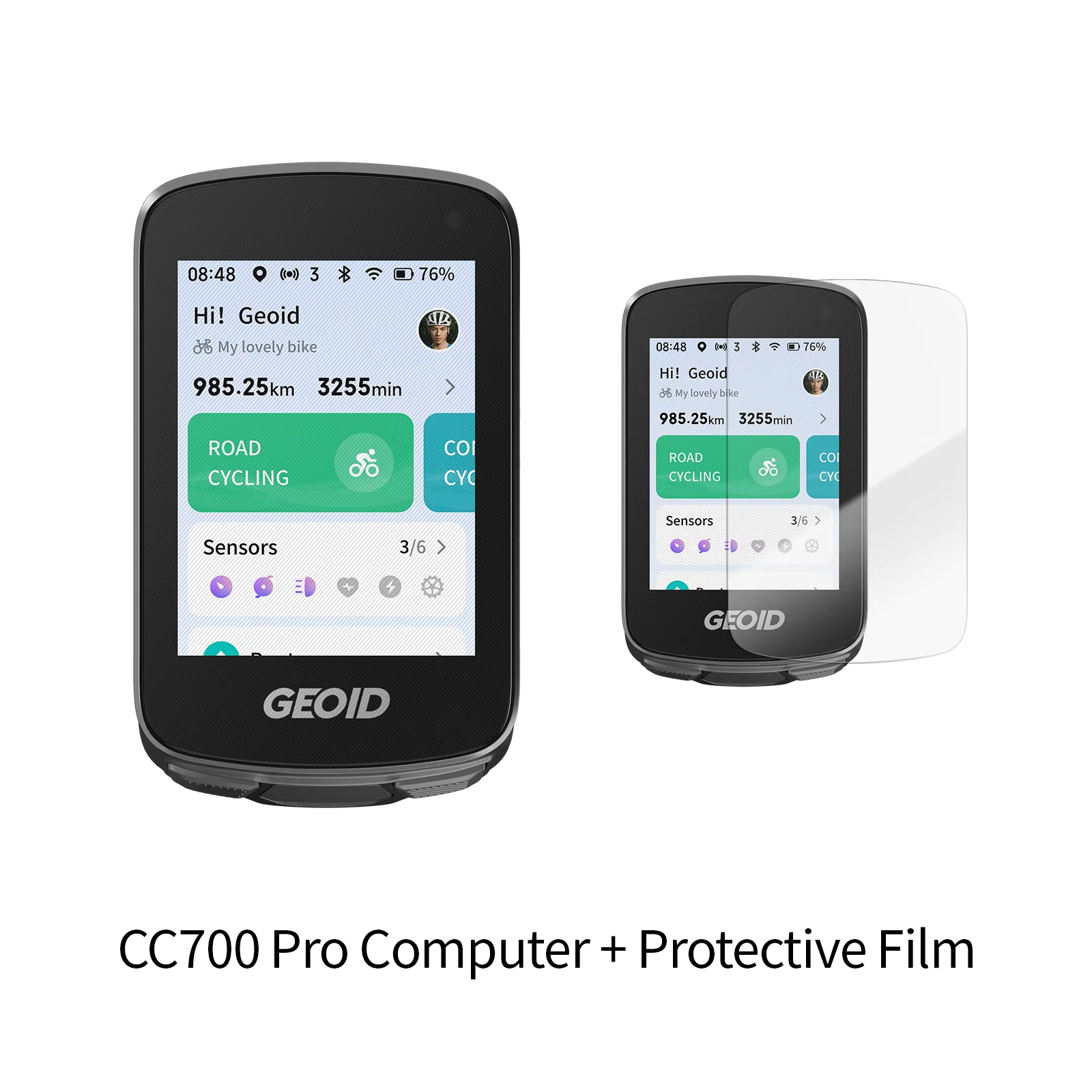 GEOID CC700 Pro Computer Da Bicicletta GPS Touchscreen Da 2,8 Pollici Tachimetro per Bici Mappa Globale Navigazione Contachilometri Ciclismo per Strava