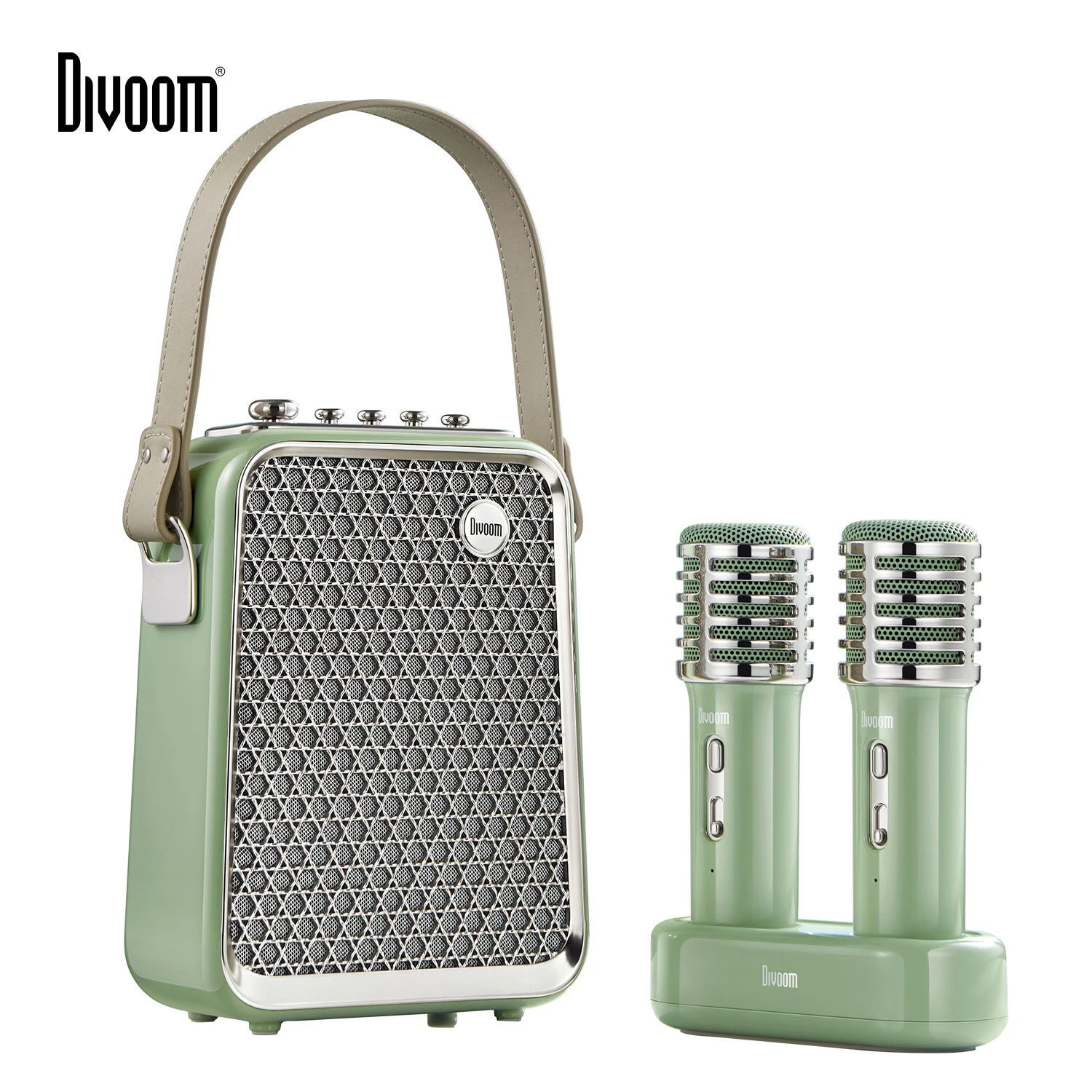 SongBird-HQ Portable Bluetooth Speaker 50W Powerful Sound with Karaoke Microphone Voice Change Mode