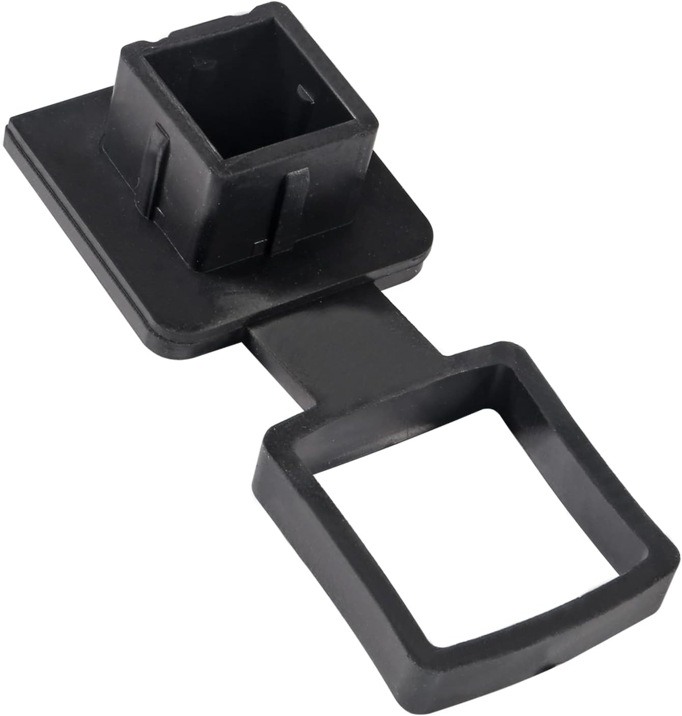 2 Inch Trailer Hitch Cover - Metal Tow Bar Tube Plug With Rubber Strap (Black)