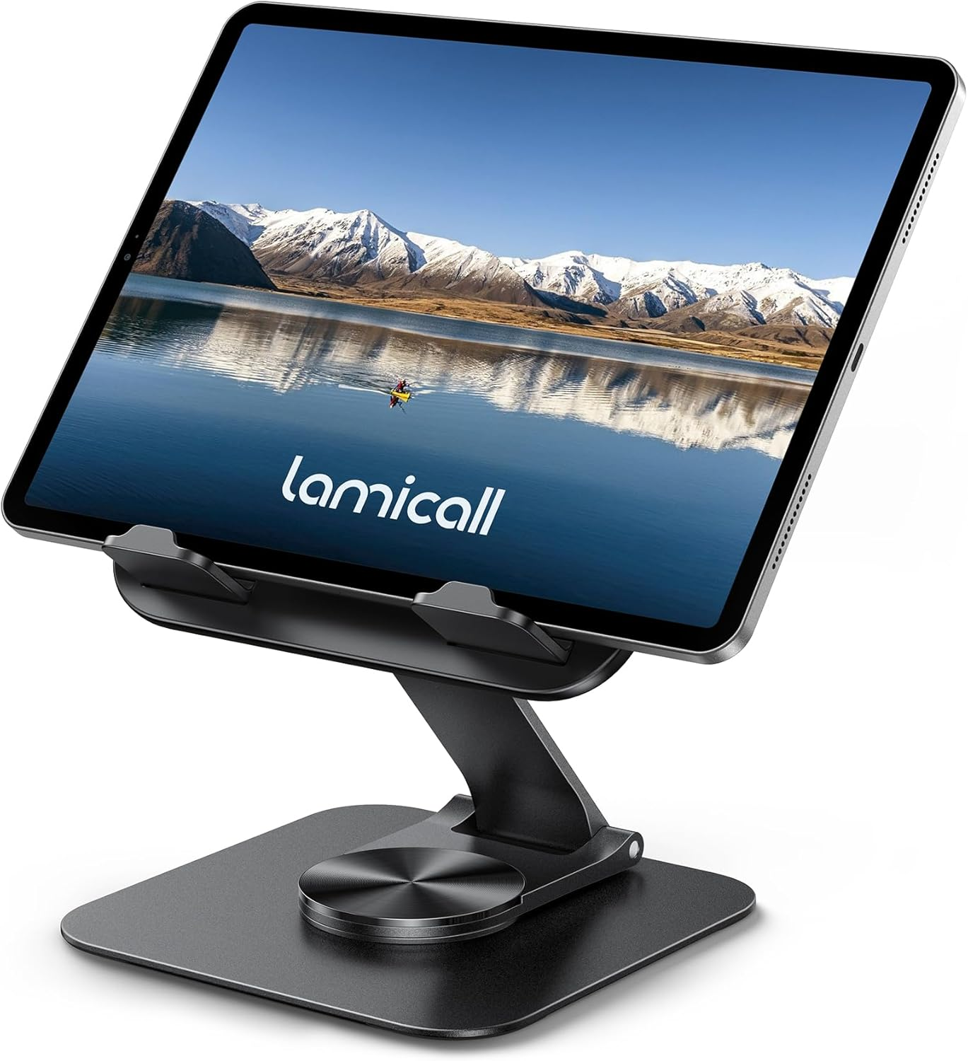 Lamicall Adjustable Ipad Stand for Desk - [Ultra-Slim Foldable][360°Rotation] 