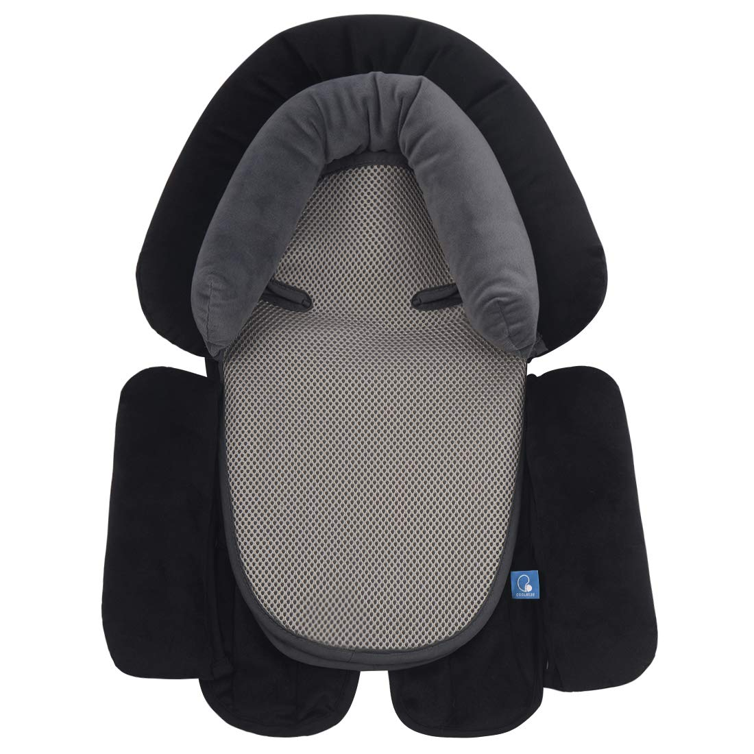 Upgraded 3-In-1 Babybody Support for Newborn Infant Toddler - Extra Soft Car Seat Insert Cushion Pad, Perfect for Carseats, Strollers, Swings, Black