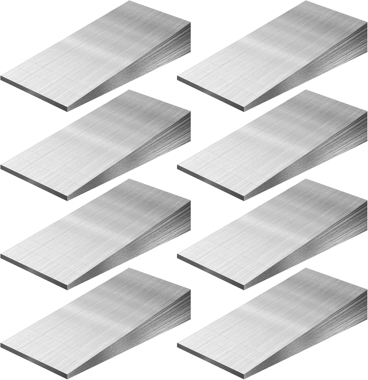 8-Piece Metal Wedge Shim Set for Welding - Steel Triangle Flange Wedges