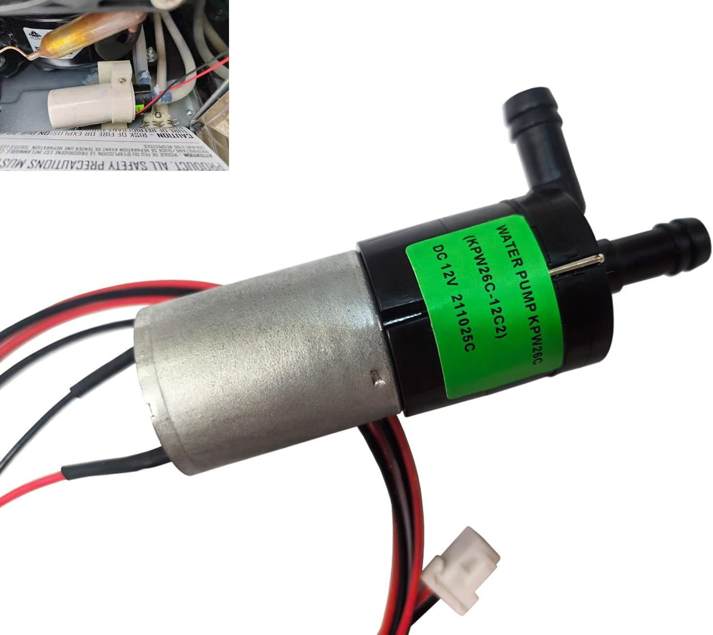 KPW26C-12C2 Water Pump KPW26C Compatible with G E Profile Opal 2.0 Countertop Nugget Ice Maker,Dc 12V,OEM