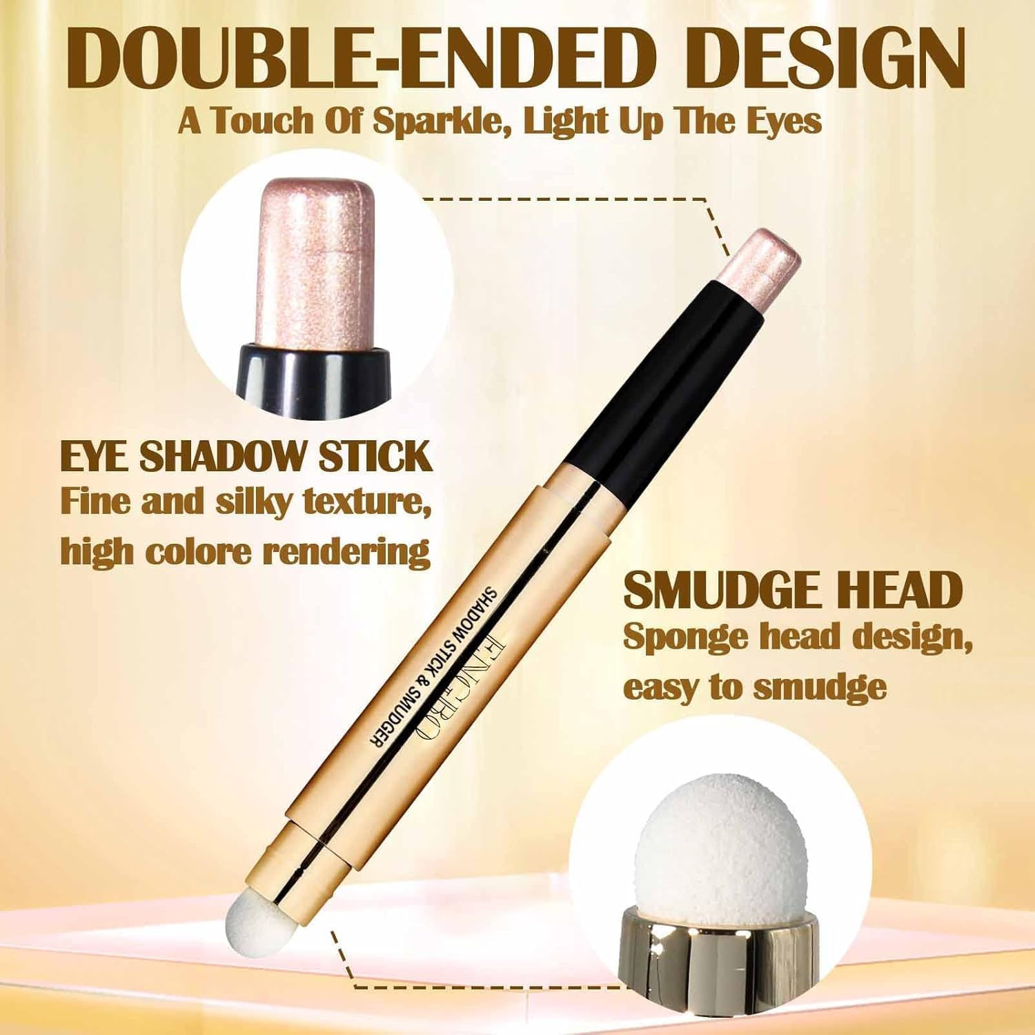 DAGEDA Eyeshadow Stick, Dual End Shimmer Eyeshadow Stick, Pearl Eyeshadow Pen... - Picture 3 of 13