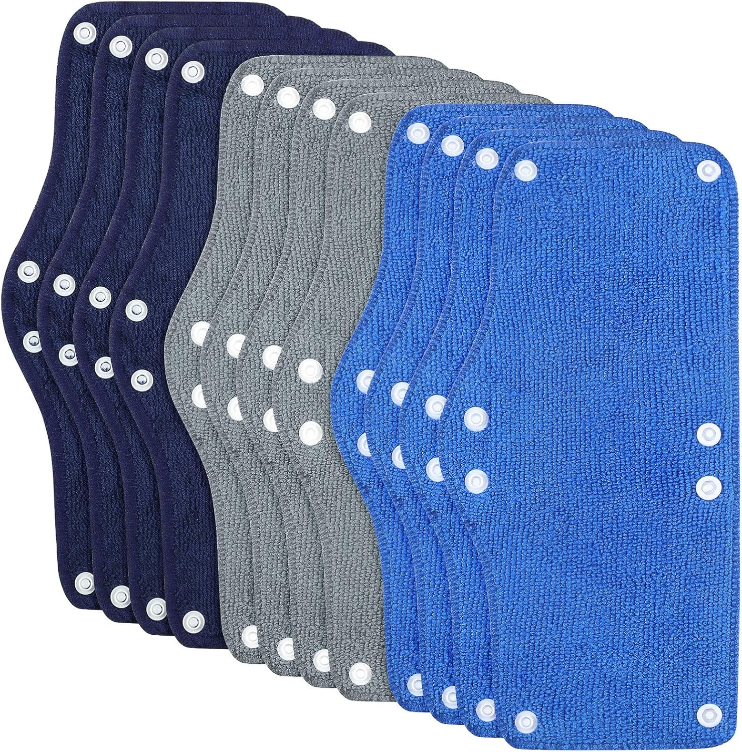 12-Pack Washable Hard Hat Sweatband Liner: Reusable Snap Sweat Band