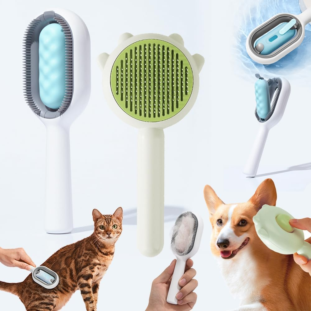 LogFaadCoi Cat and Dog Brush for Shedding, Pet Grooming Self Cleaning Slicker... - Picture 8 of 14