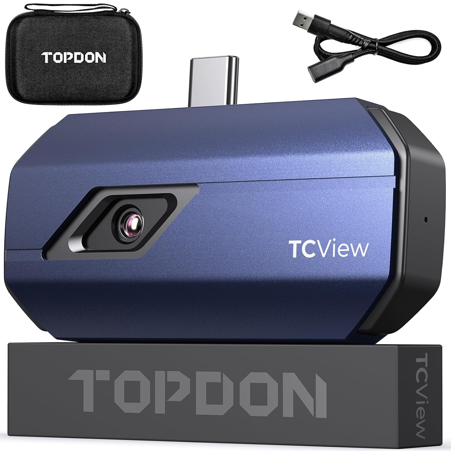 Thermal Camera TOPDON TC001 for Android, 512x384 High Resolution, -20℃-550℃ with Error Less Than 2℃, Work with Smartphones, PC, Tablets for HVAC Inspection, Electric, Leak Inspection, Pest Inspection