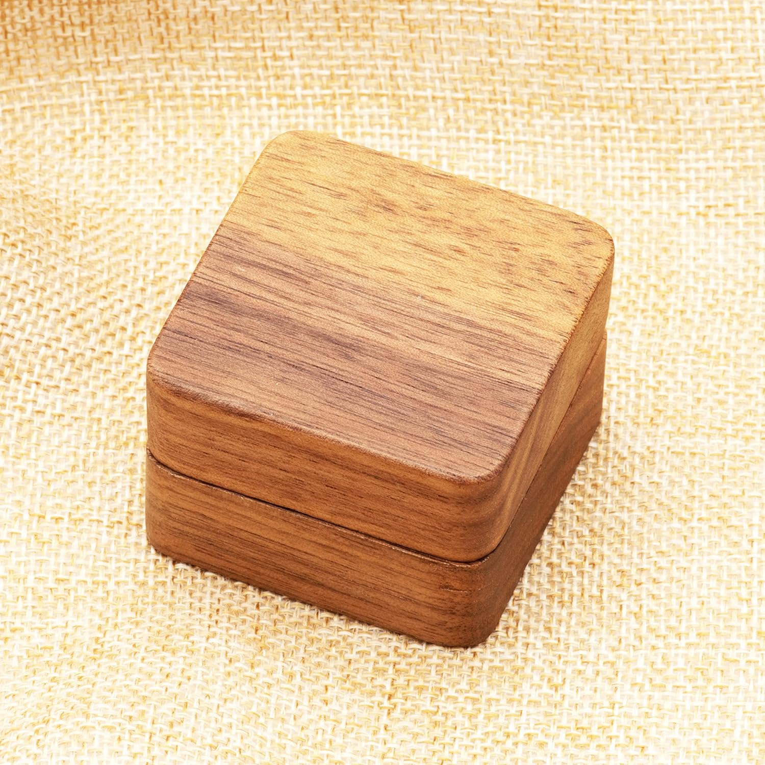 COSISO Vintage Wood Engagement Ring Gift Box Jewelry Storage Box for Proposal... - Picture 5 of 14