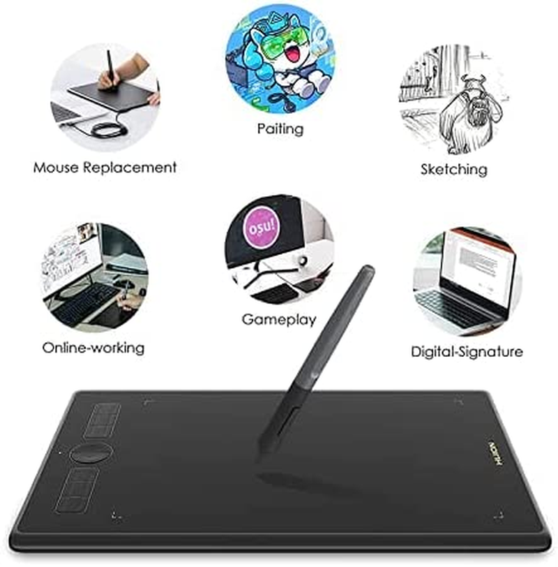 HUION H420X Graphics Drawing Tablet 4.17 x 2.6 inch with 8192 Levels Battery-... - Picture 7 of 15