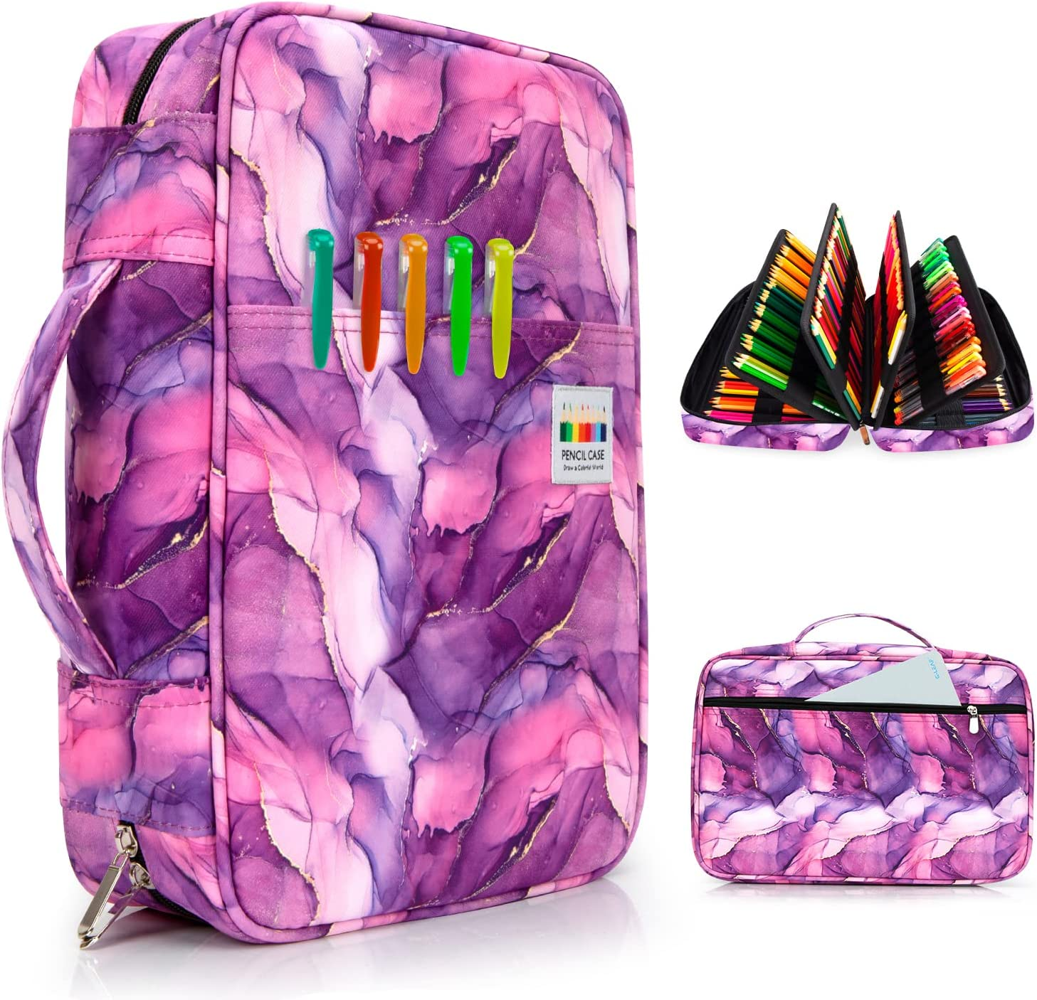 300 Slots Pencil Case Colored Pencil Case Organizer with Handy Wrap & Zipper,... - Picture 20 of 21