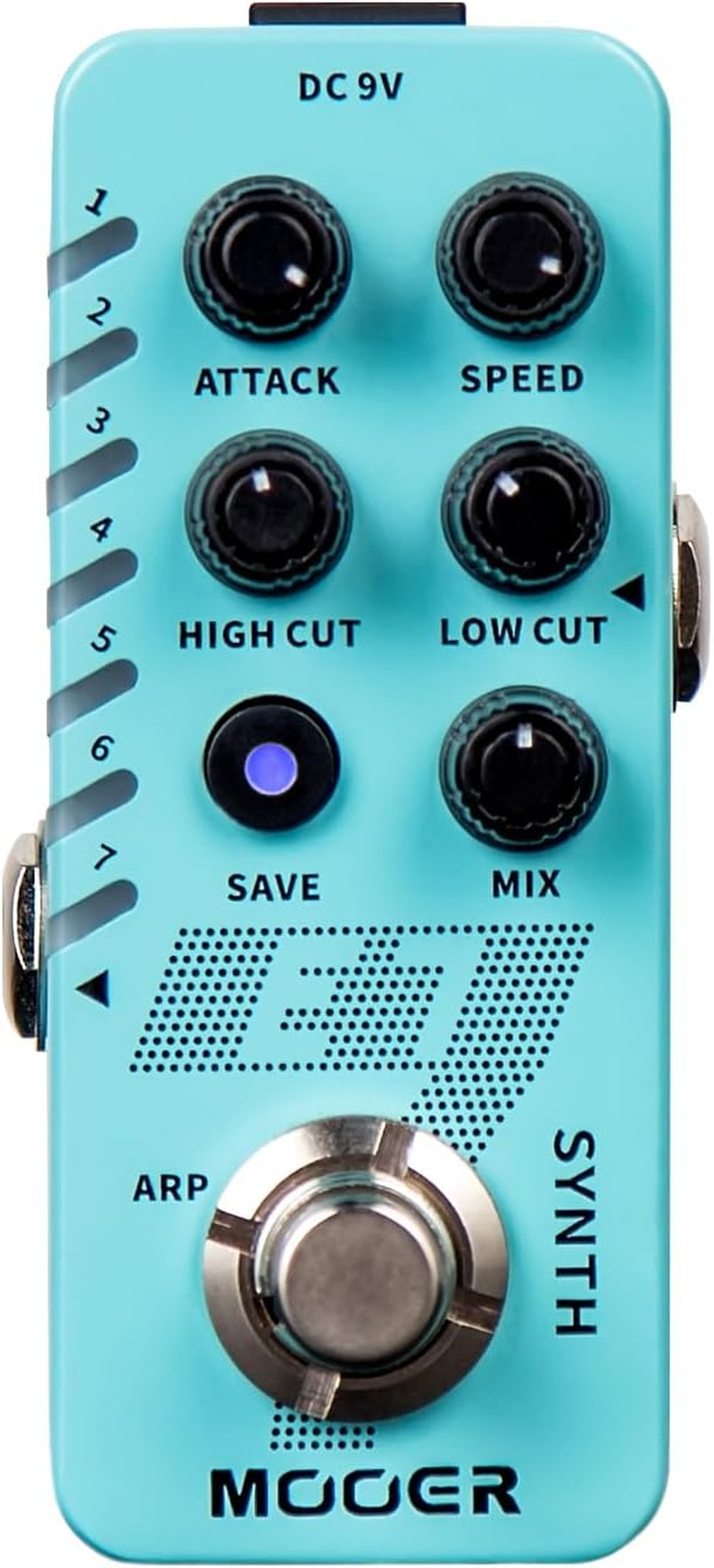 Mooer Synth ギターエフェクター ギターシンセ E7 Polyphonic Guitar Synth Pedal Electronic Synthesizer, 7 Guitar