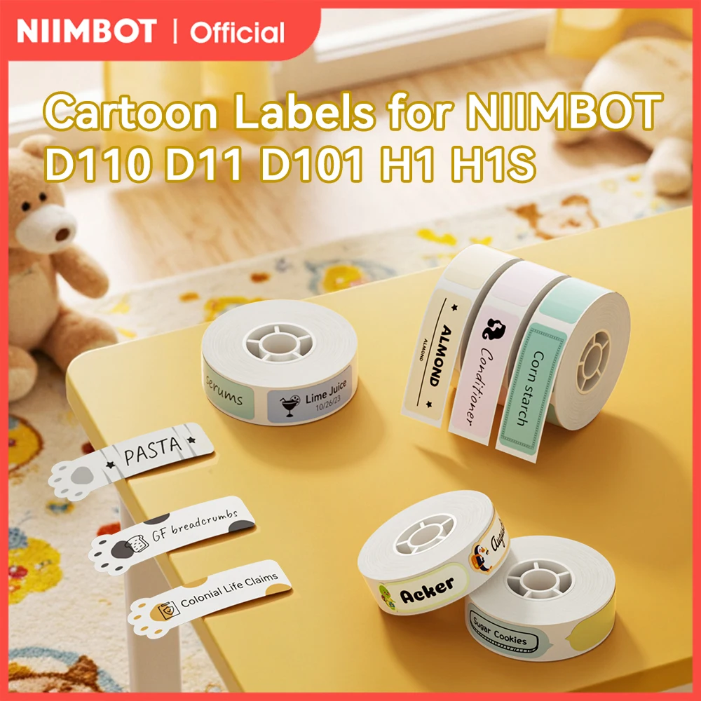 Thermal Printer Labels 1 Roll of Self-adhesive Label Paper for D110 D11 D101 H1 H1S Bluetooth Label Maker